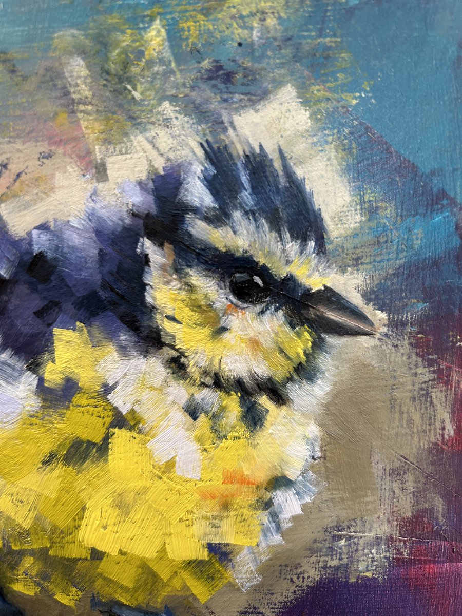 Little Emilio is finished 🪇
Time to let him dry and finish the next bird

#birds #birdpainting #bluetit #art #artist #wildlife