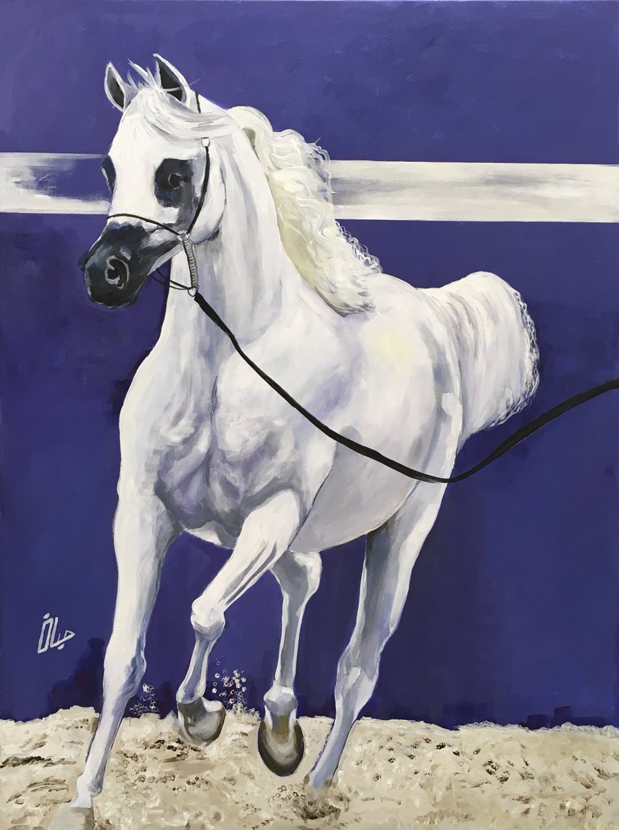 الوان أكريليك على كانفس
مقاس العمل 90x120