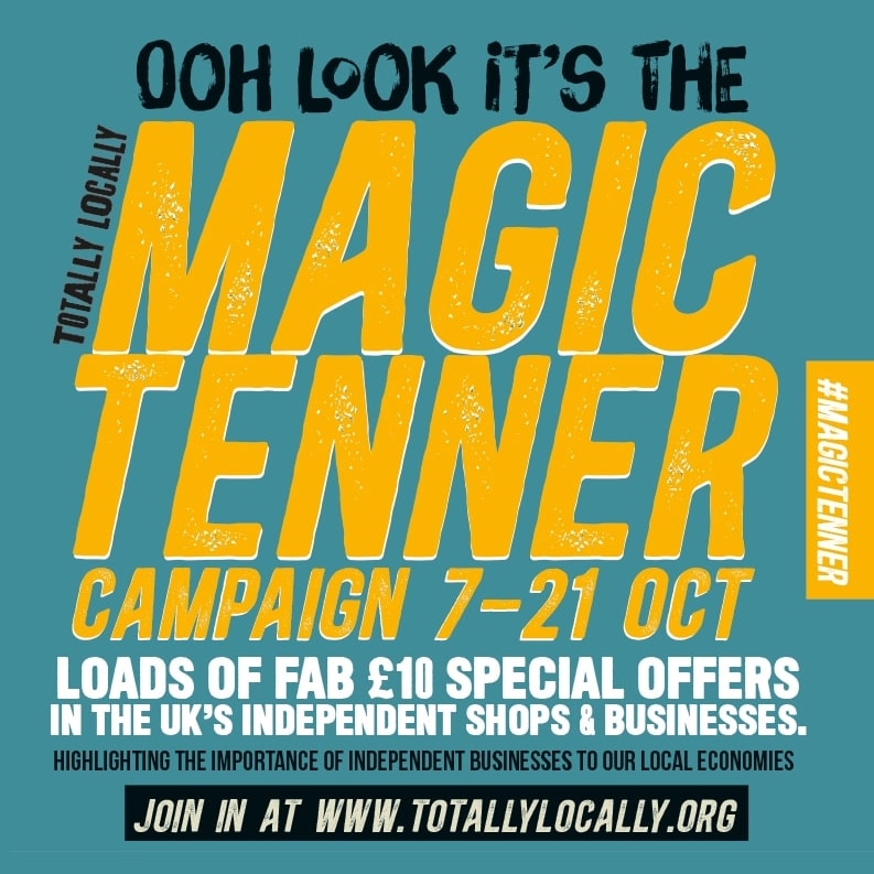 Magic Tenner event... 7th-21st October 2023! 

See magictenner.co.uk to find out more and apply for the FREE kit.

This isn't an inflationary Fiver Fest, it's about highlighting all the interconnected suppliers.. turning a £10 spend into £50...it's magic!

 #magictenner