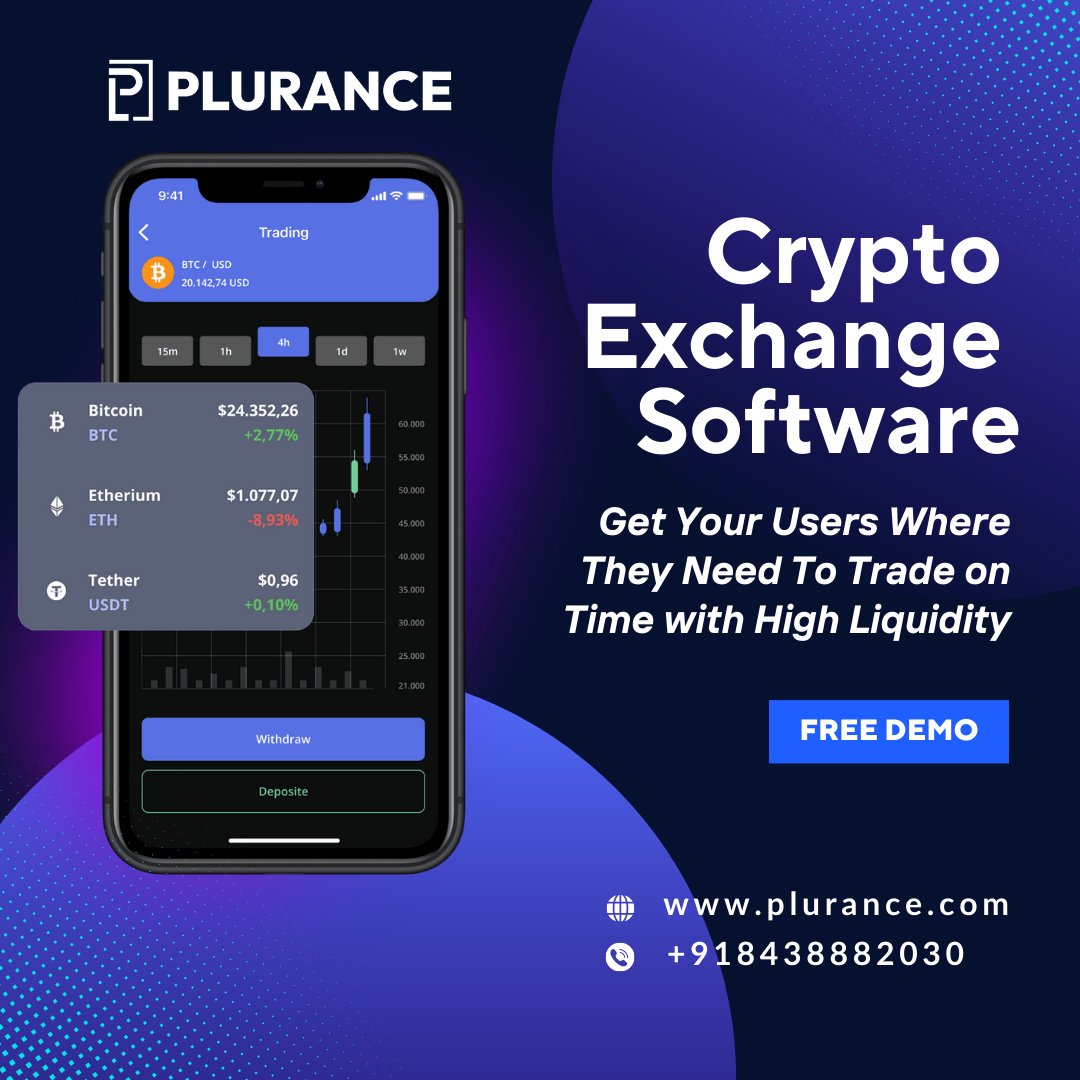 plurancetech's tweet image. Elevate your #cryptoexchange empire to new heights! Our cutting-edge #cryptoexchangesoftware is tailor-made for your #business, providing a customized experience like never before
Visit here- plurance.com/white-label-cr…
#plurance #bitcoinexchange #P2P #escrow #centeralized #DEX
