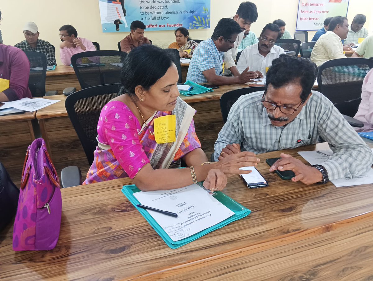 TelanganaVidya's tweet photo. A baseline survey will be conducted this month across the state to measure learning levels of students. The 3-day Master Trainers training for the same concluded today. Here are some photos from the training.#Assessments #Survey #Data #Telangana #LearningLevels #FLN https://t.co/RgX5L7vDUw