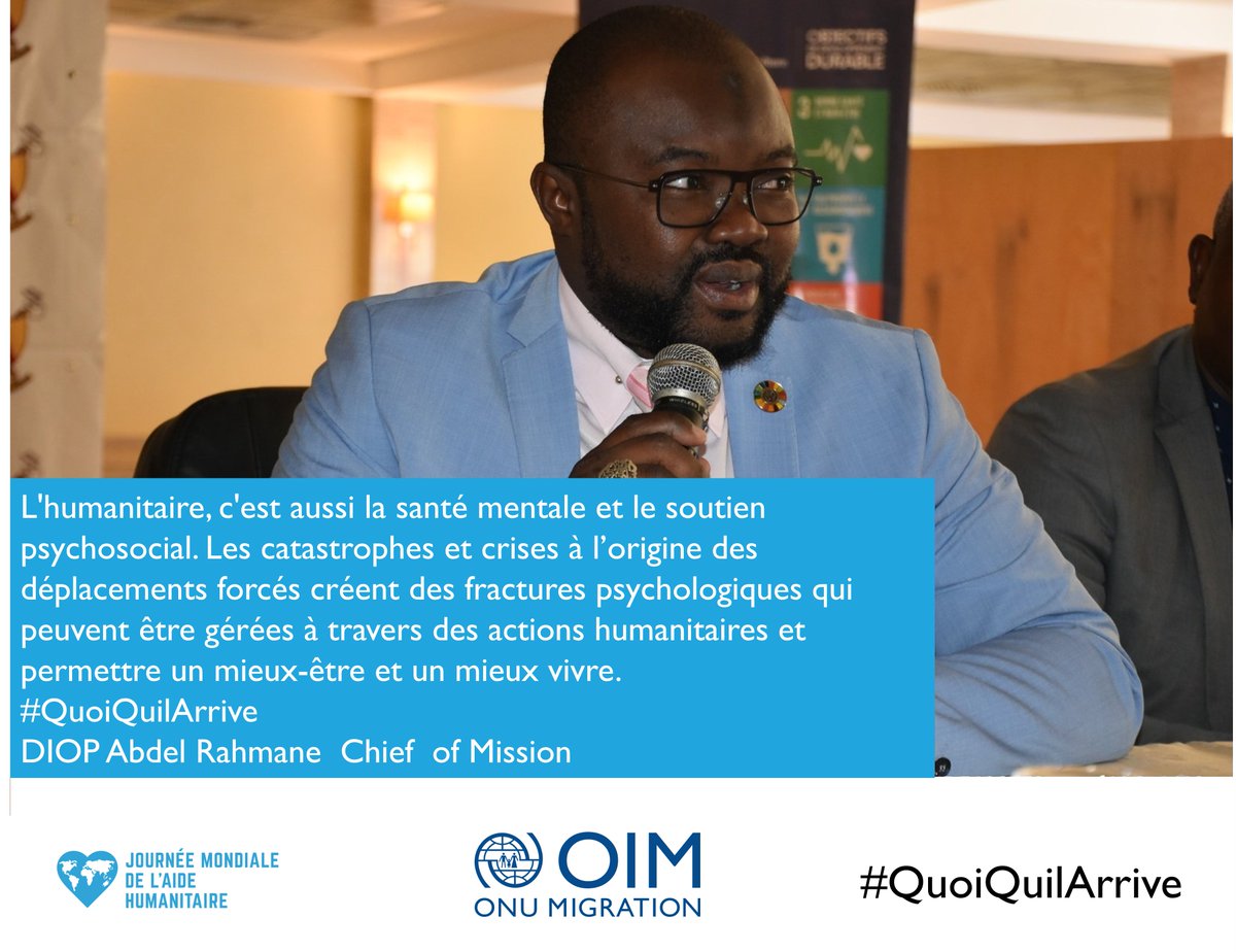 L'humanitaire c'est aussi la santé mentale et le soutien psychosocial. Les catastrophes et les crises à l'origine des déplacements créent des fractures psychologiques qui peuvent été gérées à travers les actions humanitaires. 
#Quoiquilarrive mutualisons nos efforts ! #WHD2023