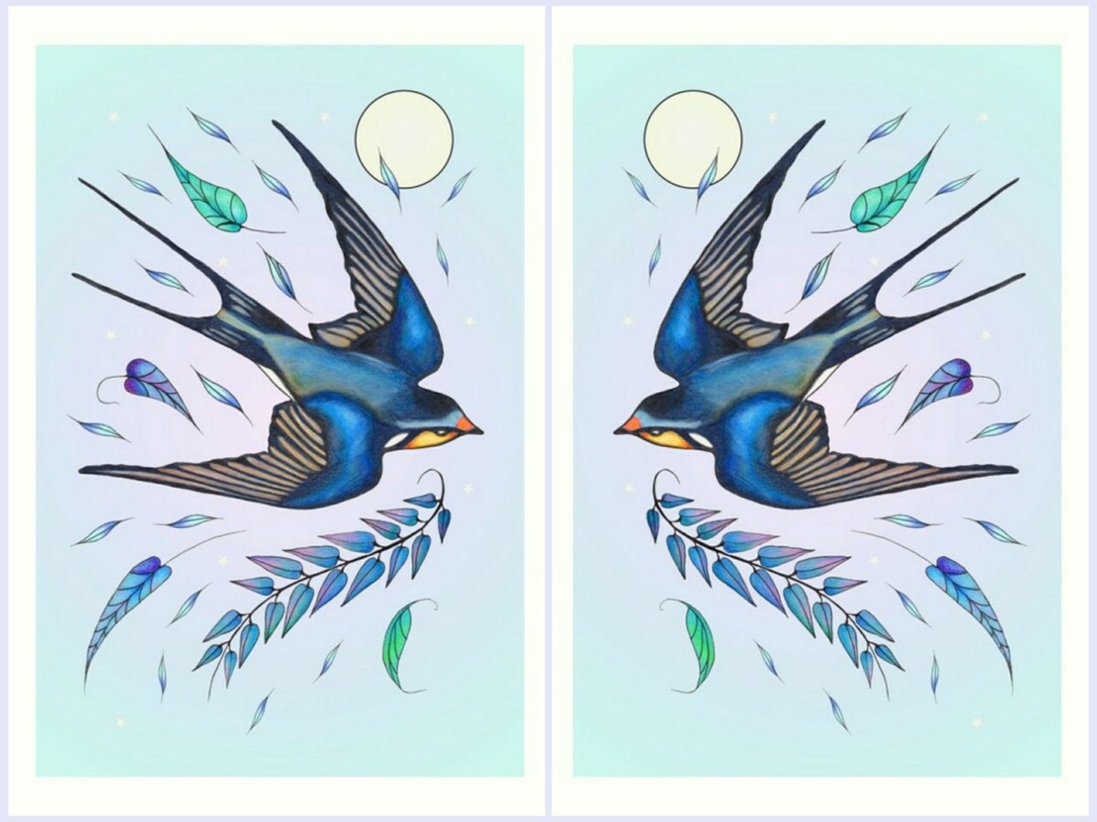 Magical Swallow Flight - I've just gifted a selection of #swallows #artboardprints while 30% discount continues at #redbubble !
💙 SHOP: redbubble.com/i/art-board-pr…

#artprint #giftideas #birdart #wildbirds #natureart #naturedecor #shopsmall #tapestries #poster #sticker
