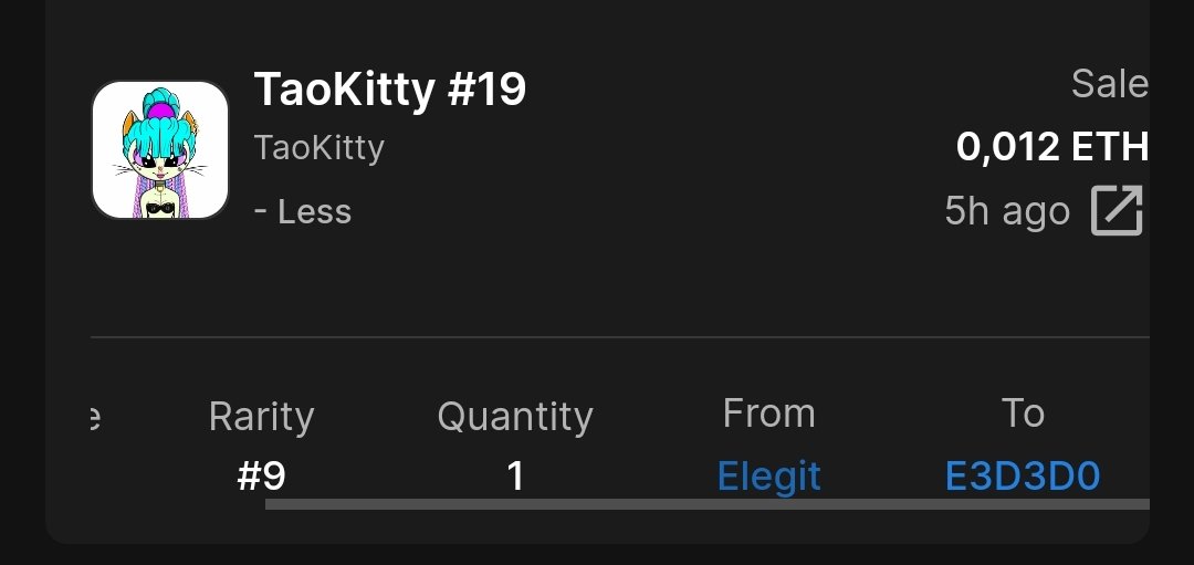 TaoKitty6's tweet photo. 😲 RESOLD✨
Amazing news, we have one more entry to Big Event🤗
Welcome and thank you @litxgirlz 💜
No words to say how i'm happy🙈🤪
Congrats to the previous holder @Elegit2021
From 0.005 —> 0.012🎉
#resold #NFTs #NFTCommunity https://t.co/WVPWMTcYYB