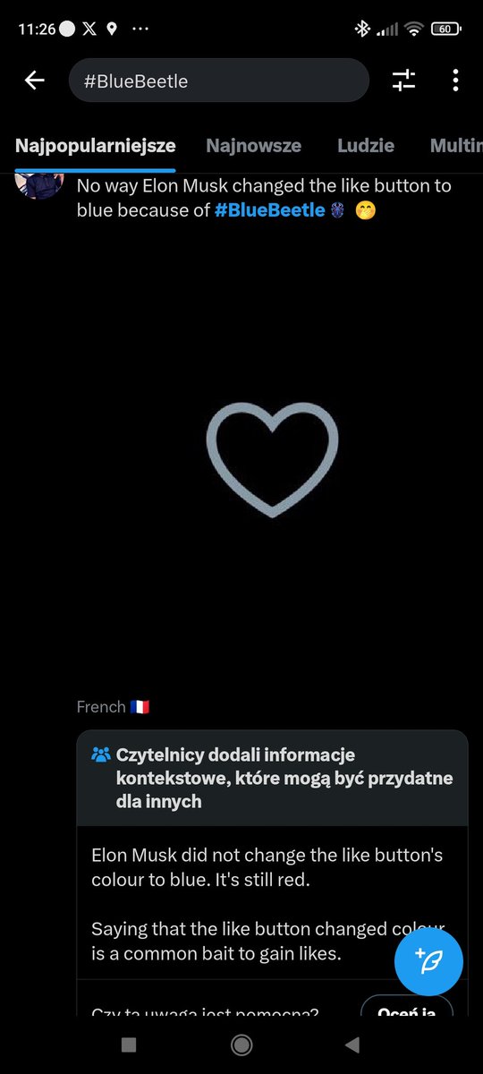 Fajne są te opisy, które mówią, że to clifkbait #BlueBeetle