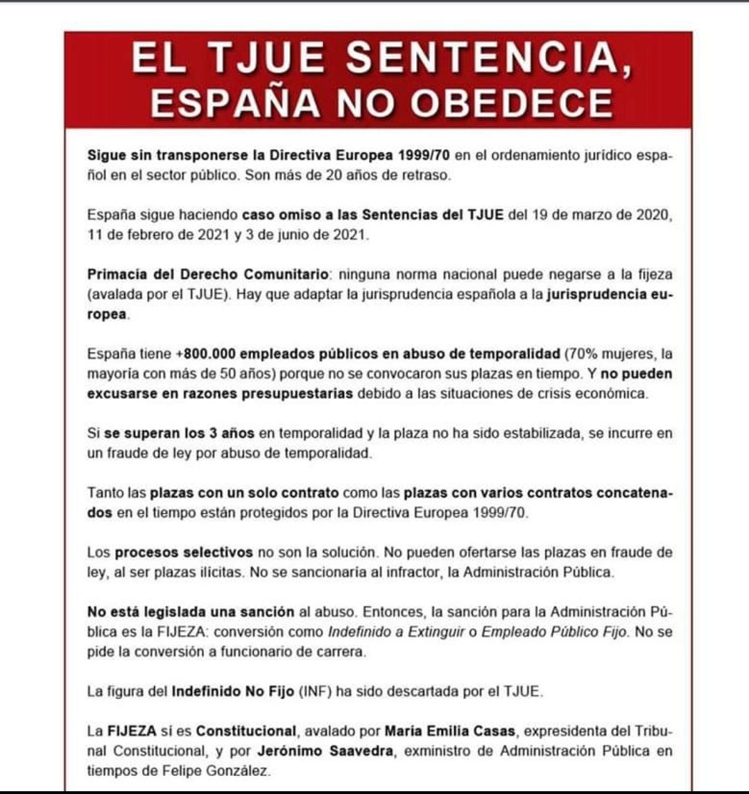 <a href="/Interna64275575/">AnaMariaBadilla</a> Así es. En breve habrá otro agujero más, el del abuso en la temporalidad perpetrado por las AAPP 🇪🇦, que con #FijezaYa sería a coste 0, de lo contrario os va a tocar indemnizar 💶💰