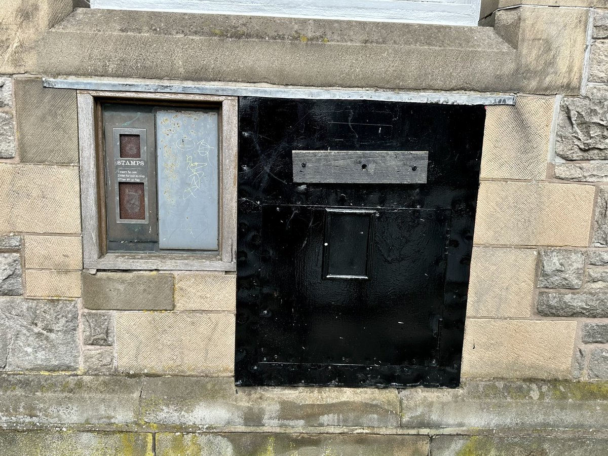 A retired postbox and stamp dispenser from Langholm. #postboxsaturday