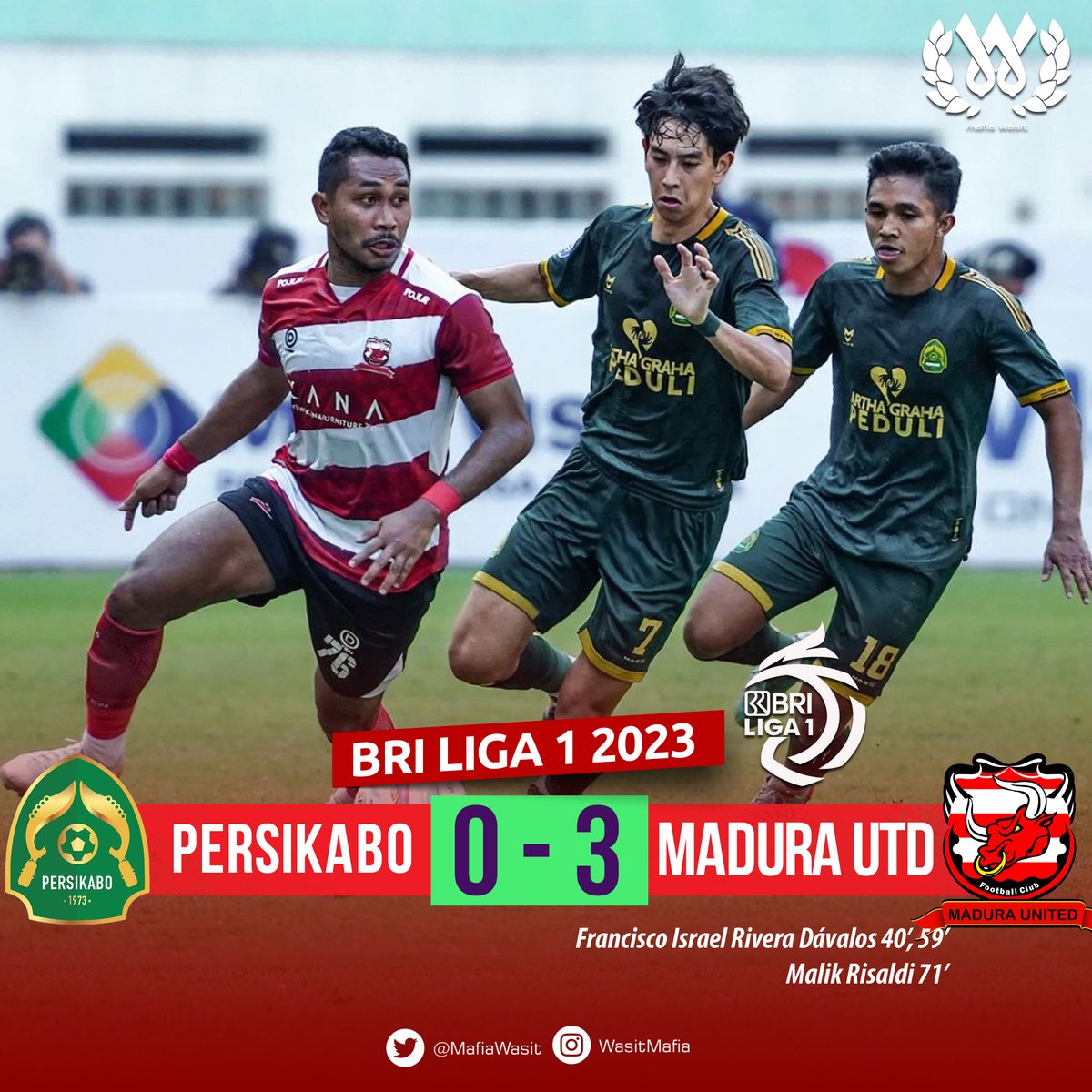 MafiaWasit's tweet photo. FT: Persikabo 0-3 Madura UTD
#AjiOut https://t.co/YKGkXTjUaq
