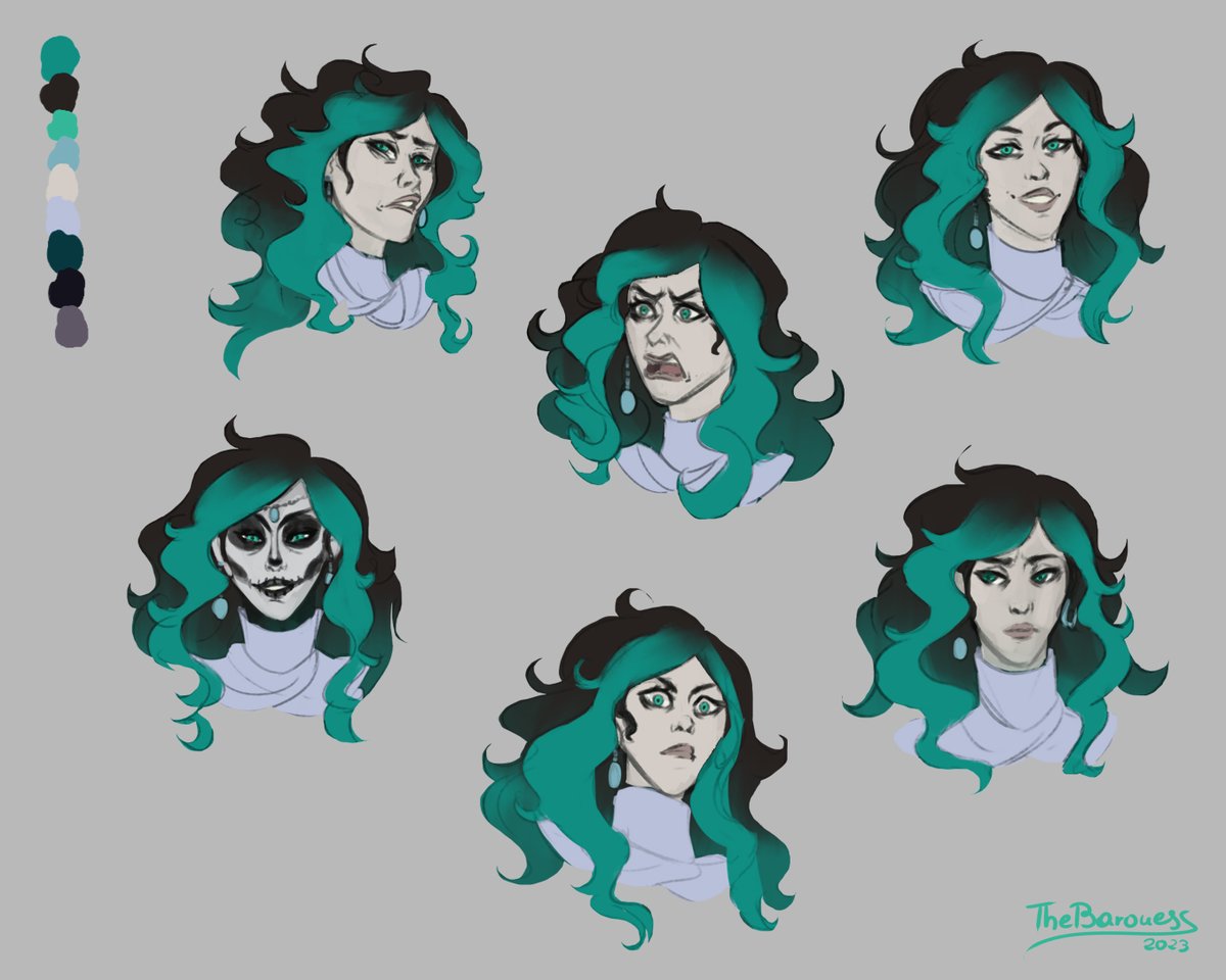 Thebaroness0's tweet photo. Hoi! I'm on summer break! What better moment to reorganize some of the best results of these past months' master class? Enjoy my #characterdesign for Anika Fuhe!

#pathfinder2e #homebrew #ttrpgart #illustration #digitalartwork https://t.co/V3mMGu1syS