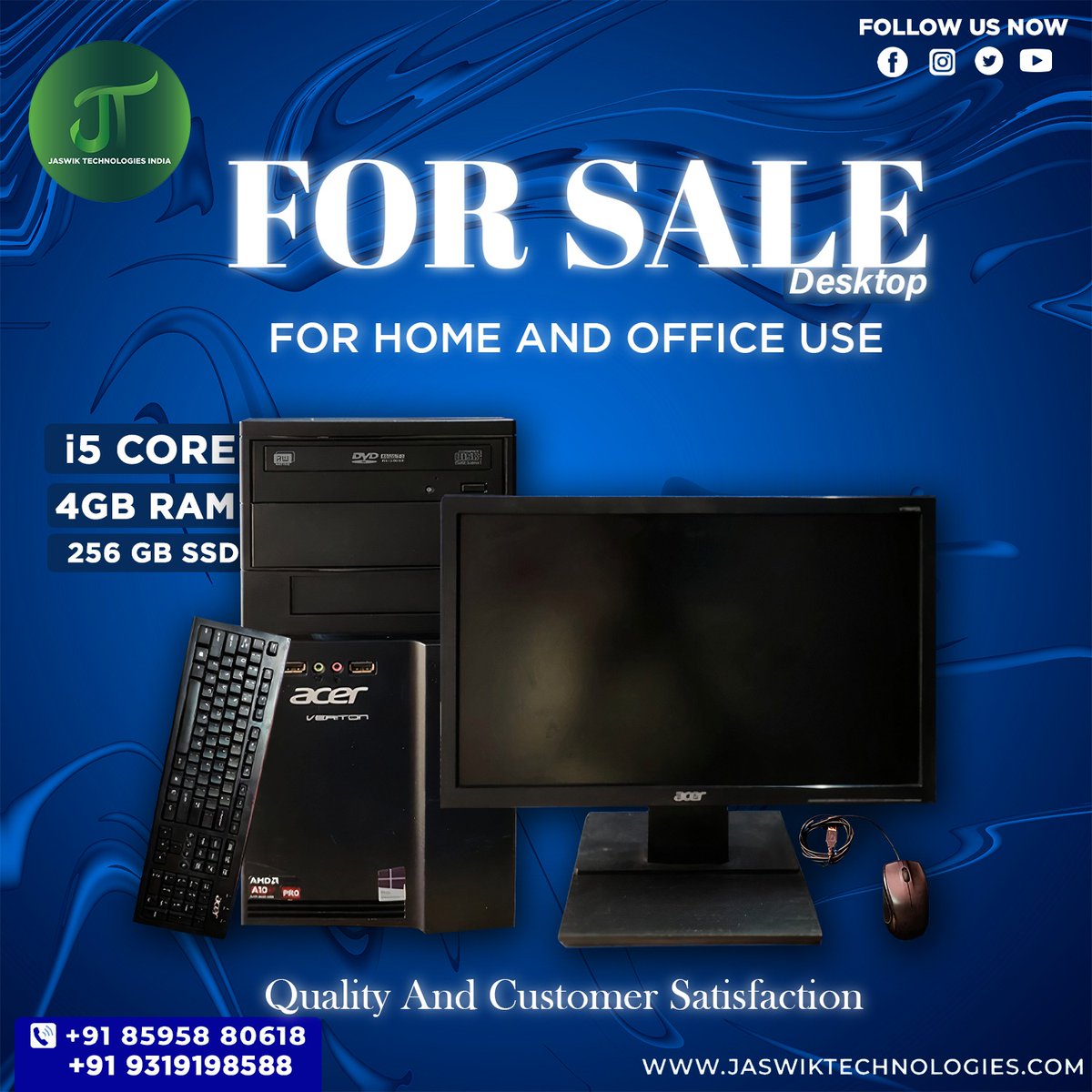 jaswiktech's tweet photo. 💻 Elevate Your Computing: i5 Desktops for Sale! Unleash Power and Performance with Our Premium Selection. 🚀
.
.
.
.
.
#i5Computers #TechForSale #PowerfulPerformance #UpgradeYourPC #DesktopDeals #ComputingSolutions #EfficiencyUnleashed #QualityTech #TechUpgrade https://t.co/dbzhcB7F5G