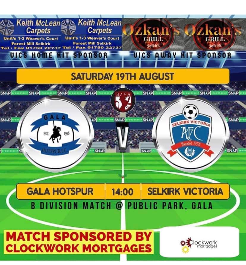 Game day for Selkirk Vics away to <a href="/GalaHotspur/">Gala Hotspur</a>