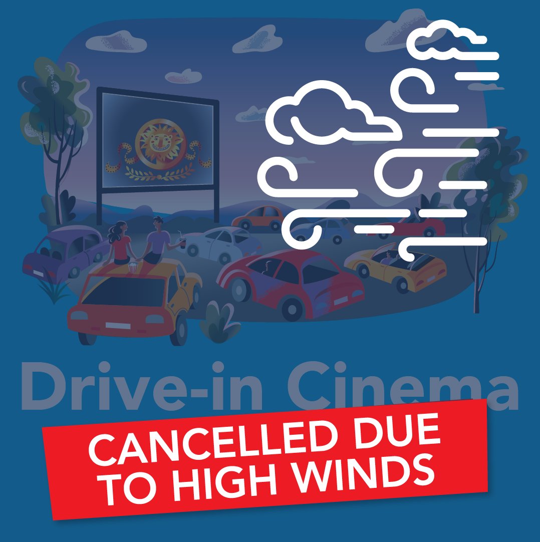 Sadly we have had to cancel tonight's pop-up drive-in cinema at the Regatta Grounds due to very high winds. Your safety comes before Happy Feet. Our final screening is still planned for Sunday night, when we bring ET back to the big screen. Details: buff.ly/3QOfZSO