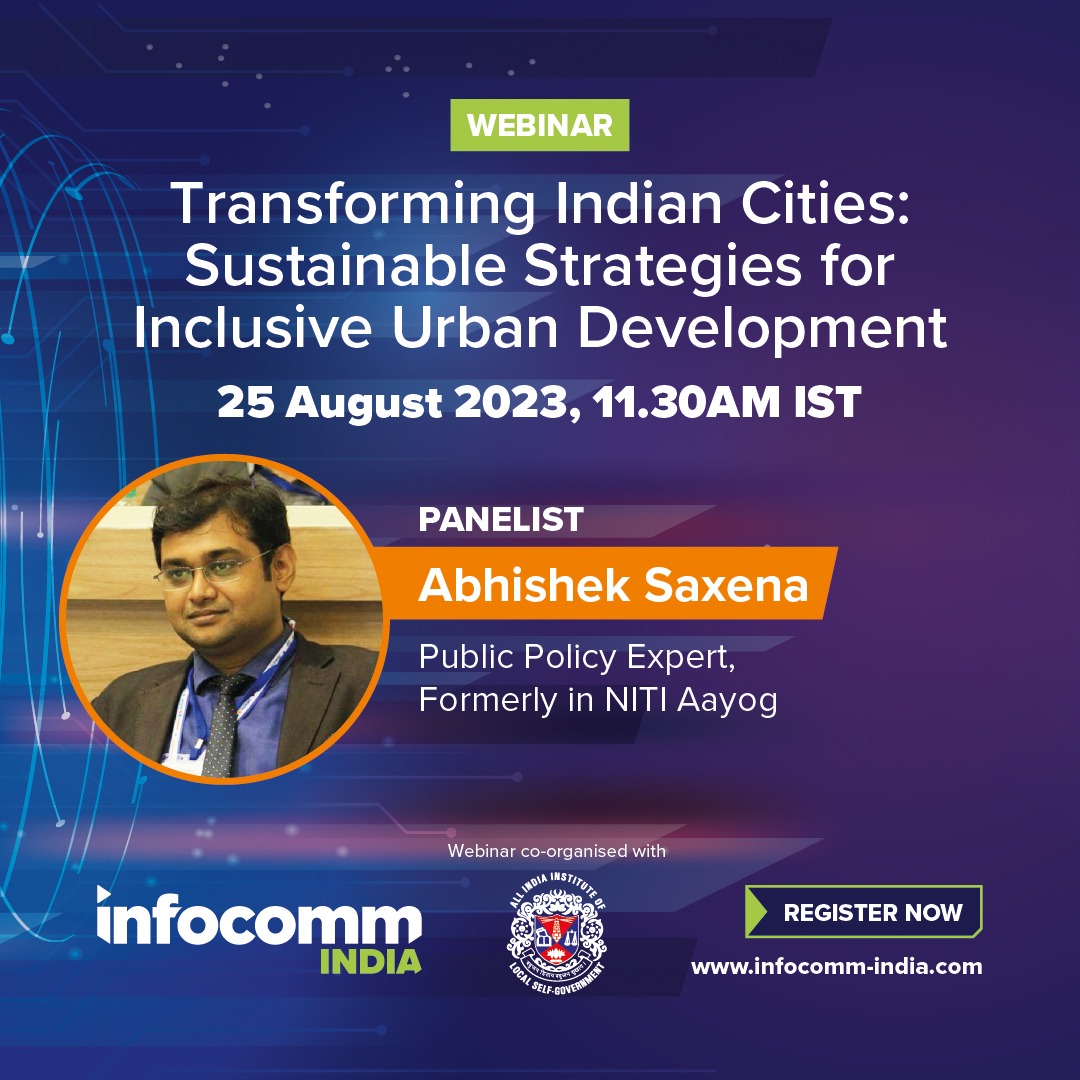 urbanupdatemgzn's tweet image. 🌍 Discover the Future of Indian Cities with expert insights from Abhishek Saxena, Formerly NITI Aayog, in our webinar on August 25th, 11:30 am. Don&apos;t miss this chance to learn from the best! Register here: lnkd.in/dwU2mDnW #InclusiveUrbanDevelopment #ExpertInsights
