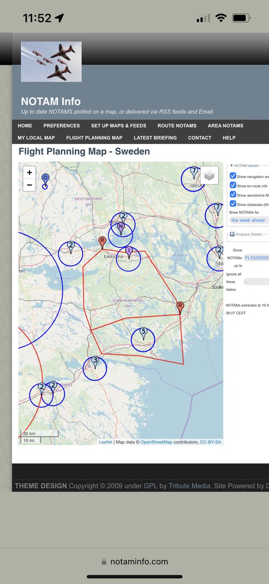 Restricted airspace i stora delar av Södermanland när Zelensky hälsar på.