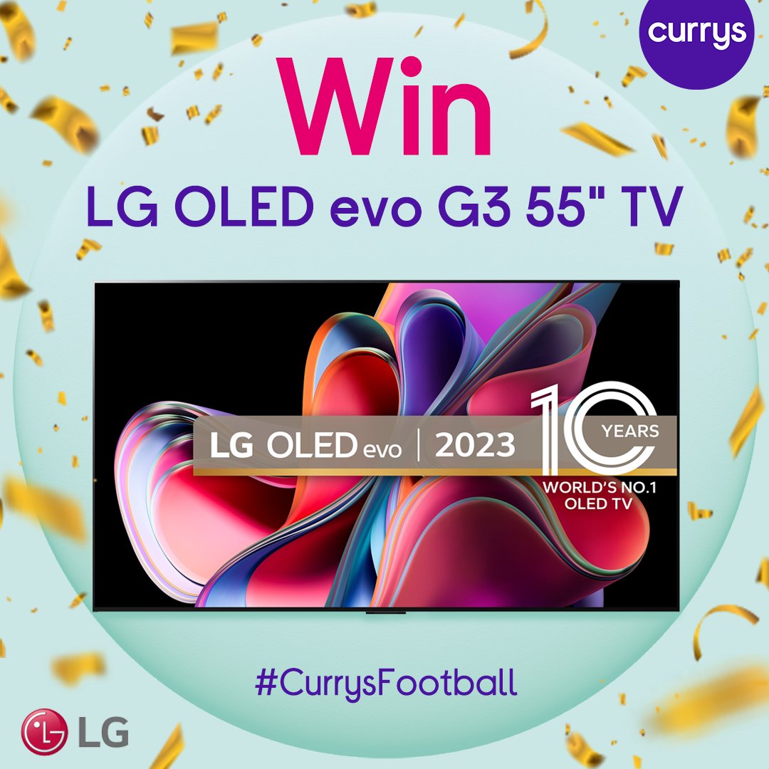 Tomorrow is the big final, to celebrate we're giving away a TV!

Game 7: England v Spain, giveaway sponsored by LG

How to win: 

1) Follow <a href="/currys/">Currys</a>

2) Like &amp; reply with the team you think will win the final, incl. #CurrysFootball