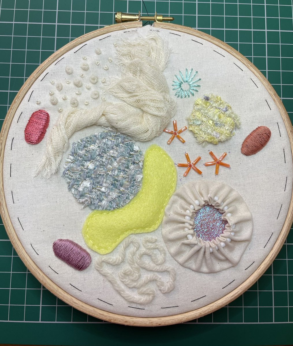 CarolineHack's tweet photo. Still sampling and experimenting. Thinking about marine life; #SeaCucumbers, #BrittleStars, #Sponges and the like.
#WorkInProgress #HandEmbroidery #IAmSewing https://t.co/EJ3CpEdNxQ