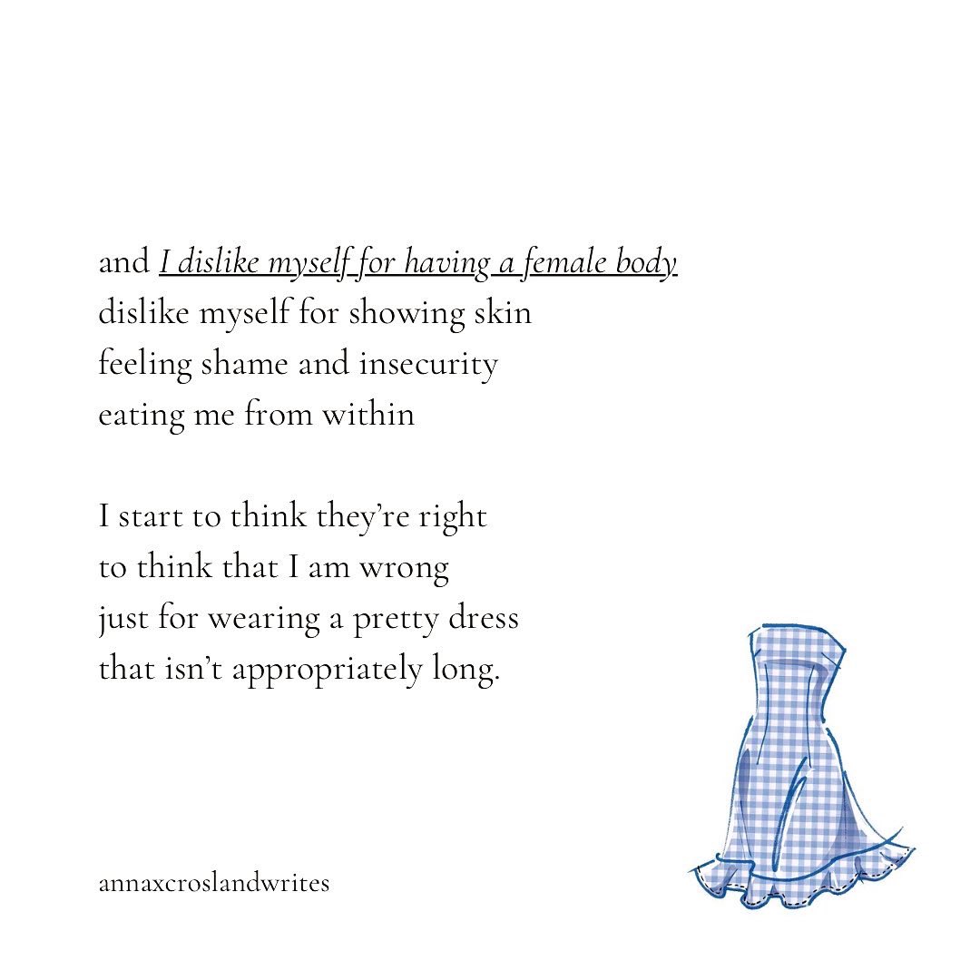 Fear of short dresses 

#womenwhowrite #femalewriters #poetry #poetryisnotdead #poetrycommunity #poetrylovers #poetsoftwitter #writerscommunity #spilledink #poetryblogger