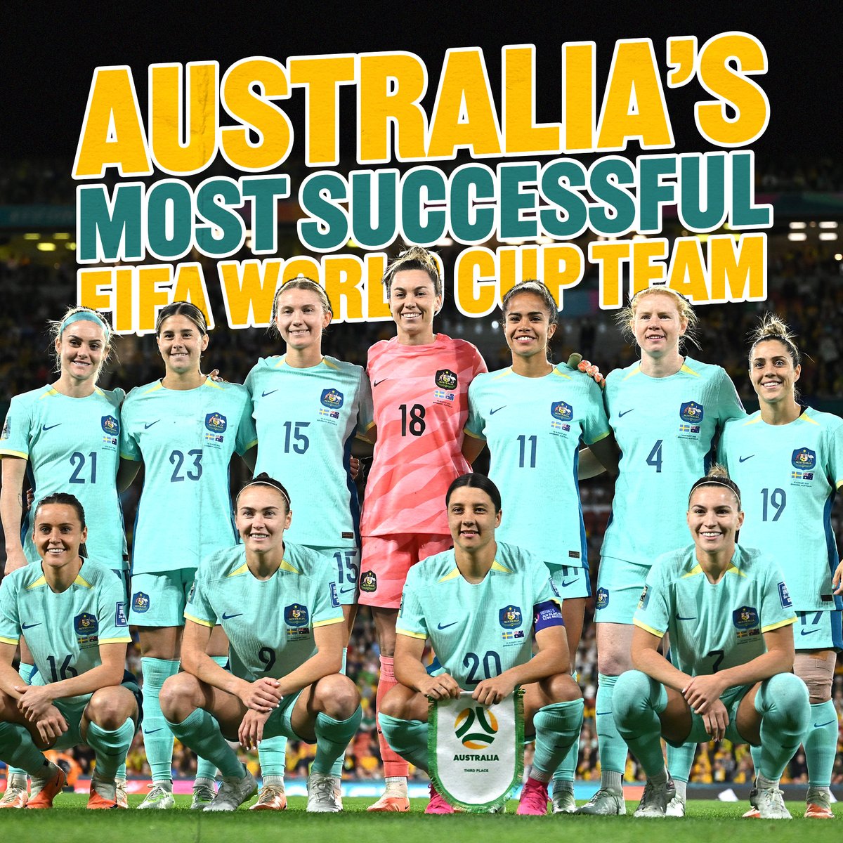 It wasn’t to be – but tonight the Matildas can hold their heads up high. Their record on the pitch is unmatched and Australia couldn't be prouder 💚💛💚