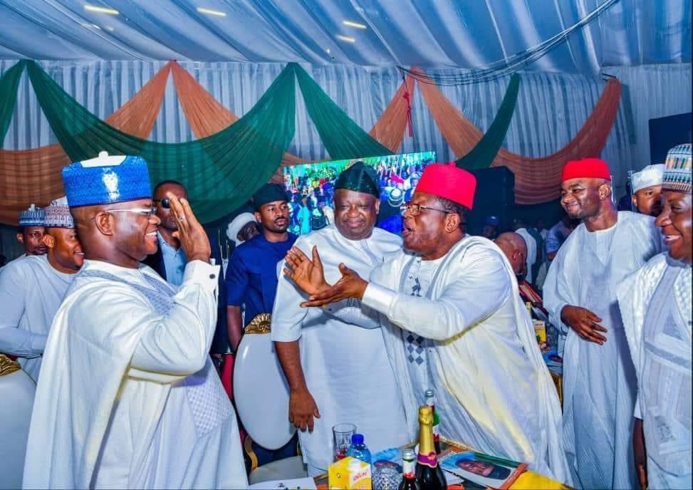 OfficialGYBKogi's tweet photo. Hearty congratulations once again to my dear brother and friend H.E Senator @SGFAkume.

You are a refined, committed and trustworthy leader with an excellent service record. I wish you the best as you serve our great Nation, Nigeria 

God bless the Federal Republic of Nigeria 🇳🇬 https://t.co/t0599bs9dZ