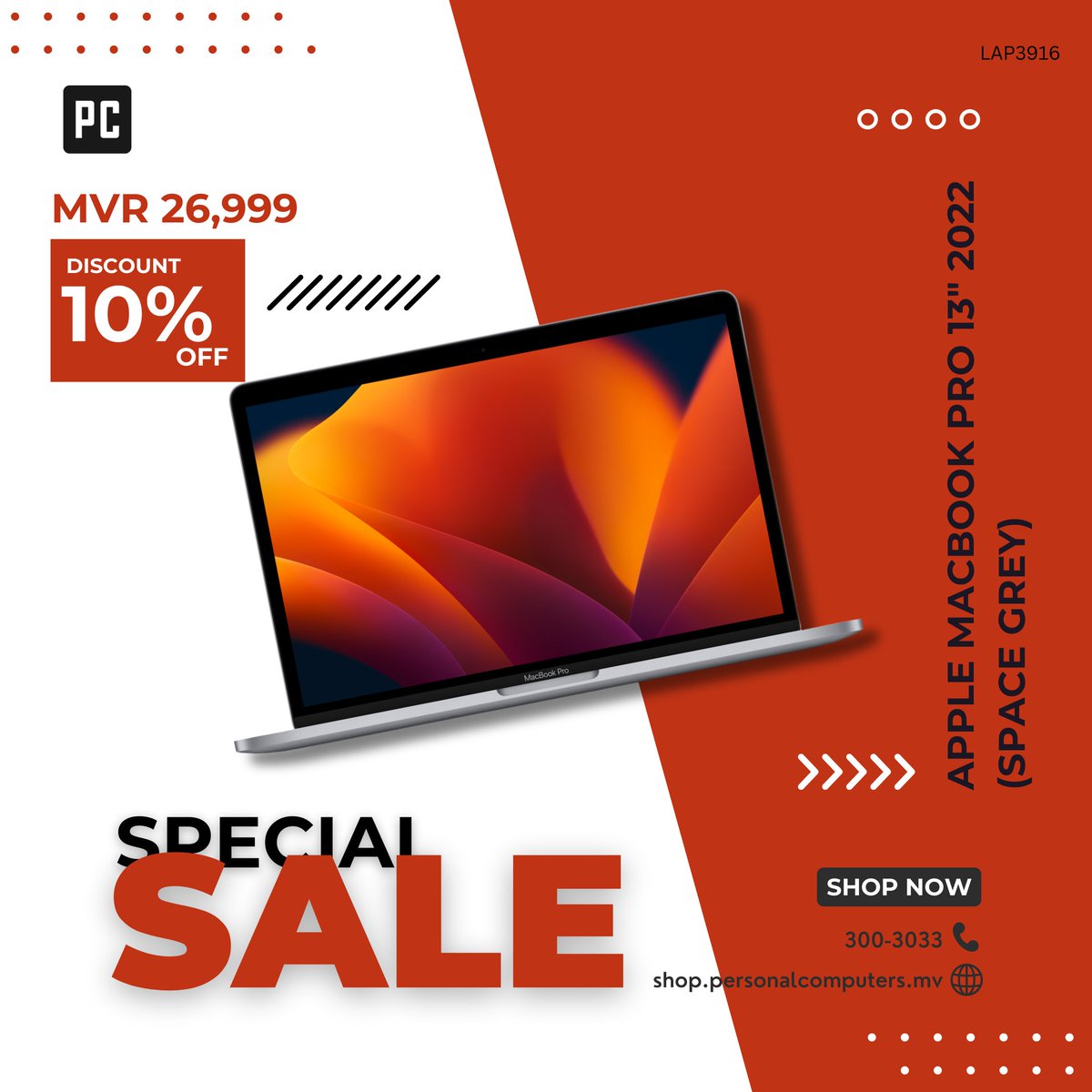 pcMaldives's tweet photo. Apple MacBook Pro 13" 2022 (Space Grey) - ✅ MVR 26,999/-

☎ Call 300-3033 or Viber 7741033 to place your order.
🛒 https://t.co/6xiDwmpQyU

🚛 Free Delivery in Malé, Hulhumalé, and up to boats.

#Apple #MacBook #Pro #SpaceGrey #M2 #PC #Maldives https://t.co/fbFPrrpOFS