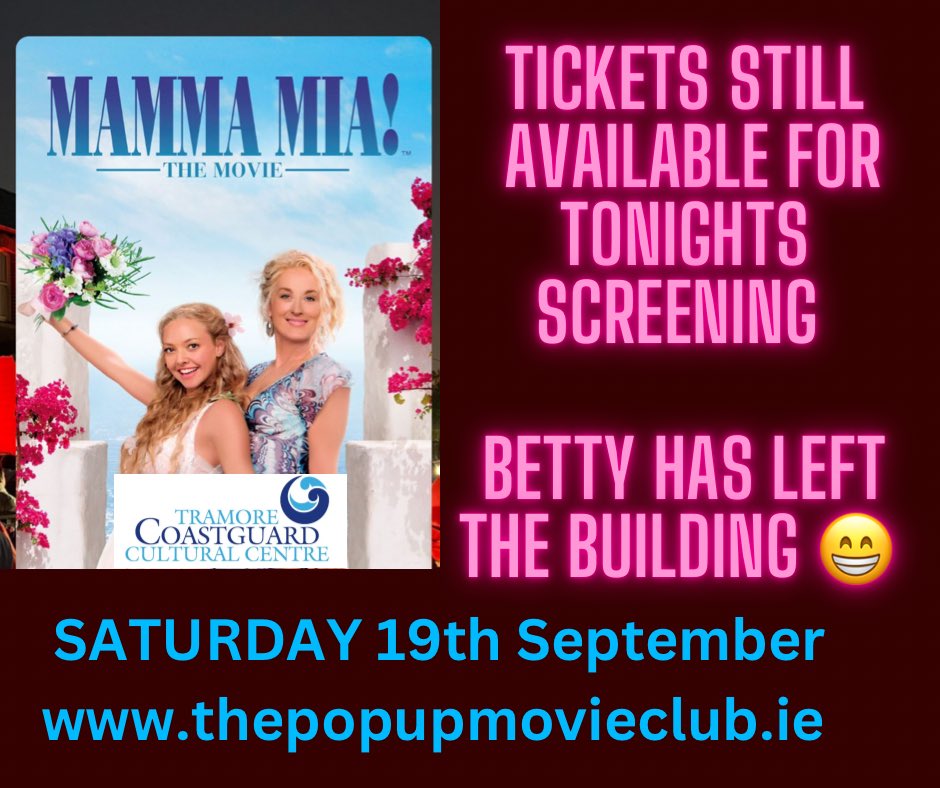 Just in case you are looking for something to do tonight …. now that ladies evening at the races is cancelled ! #bloodybetty #lovelocal #tramore tickets at thepopupmovieclub.ie