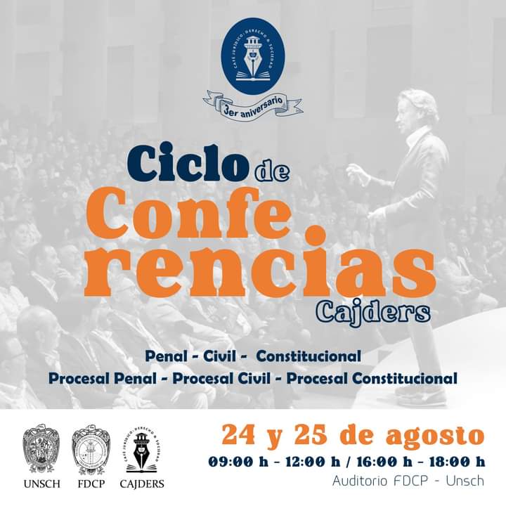 cajdersperu's tweet photo. 📌Ciclo de Conferencias Cajders

#cajders #ponencias #3erAniversario #ciclodeconferencias #derechopenal #derechocivil #derechoconstitucional #procesalpenal #procesalcivil #procesalconstitucional https://t.co/BgMRYc3JiN