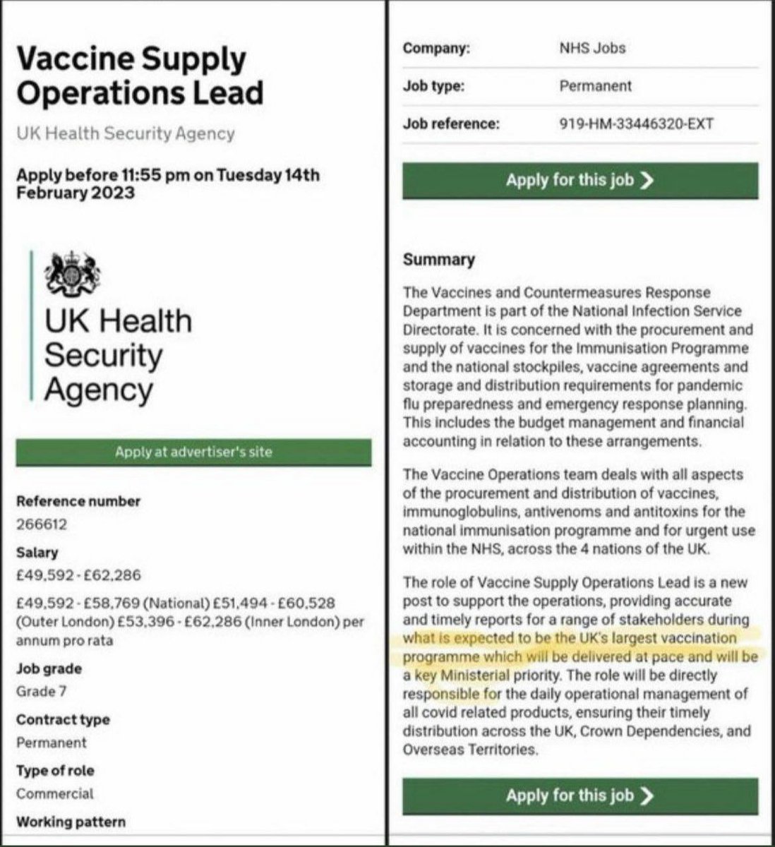 How does the UK government know there will be 'the largest vaccination' programme in 2023 (or 2024)? Are they planning another 'pandemic'?