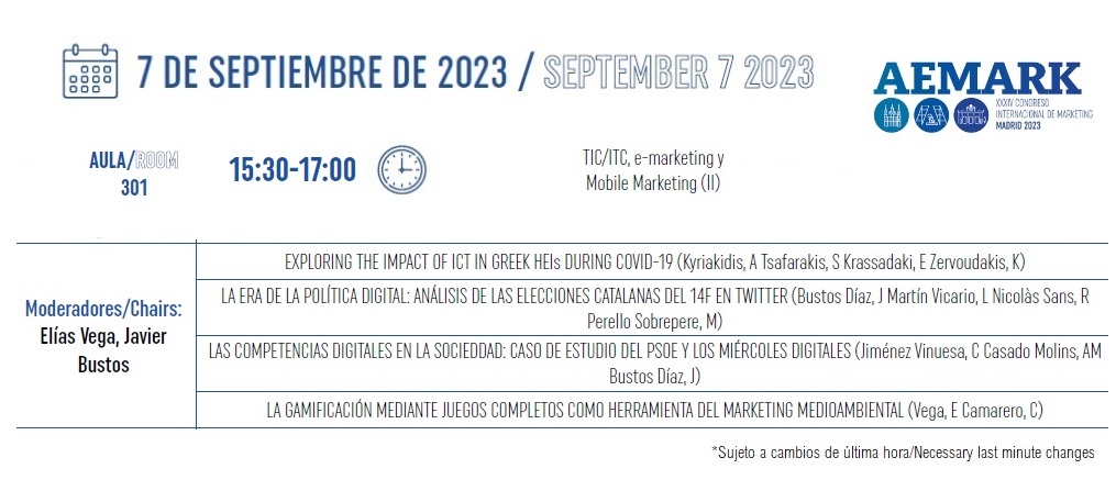 🗓️Programa #AEMARK23

👉Programa completo: bit.ly/4766oN7