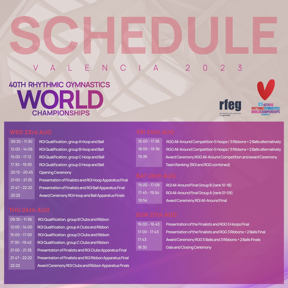 Competition SCHEDULE of #RhyWorlds2023!

Information on how to follow will be added once confirmed 💗