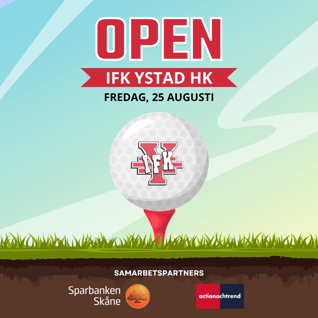 🧨⛳️ IFK YSTAD HK OPEN ⛳️🧨

Nu på fredag, den 25:e augusti, är det dags att köra igång säsongens första nätverksaktivitet! Vi hälsar såväl nuvarande partners och sponsorer, som nya företagare välkomna till en spännande golfdag med ”di röe”. 

Anmälan sker till vårt kansli! 🏌🏼☀️
