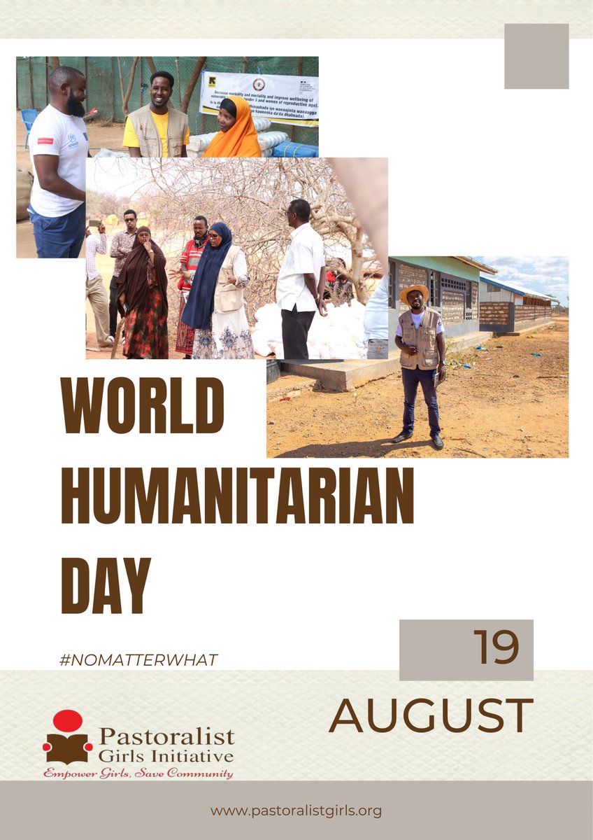 PastoralistGirl's tweet photo. We appreaciate our dedicated humanitarians @PastoralistGirl and the global for their unwavering commitment to uplift lives of the communities we work with. Together, we've forged a powerful bond with the communities we serve. Thank you!#WorldHumanitarianDay @KenyaAsal https://t.co/443k77sA7w