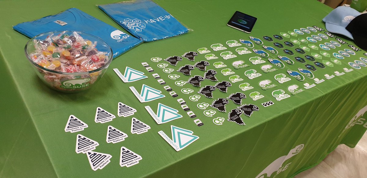 shekeriev's tweet photo. Our #openSUSE info booth at #VarnaConf 😃 https://t.co/talSNg3bow