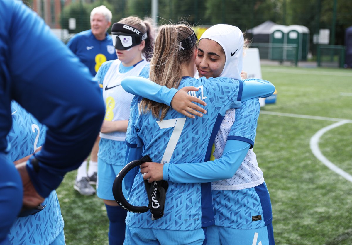 Lionesses's tweet photo. A historic week for our England Blind team came to an end with a game against Germany in their final fixture at the @IBSAGames2023 in Birmingham.

Well done to all of the players and staff in their first-ever major tournament 👏

Find out more: https://t.co/GG0IXrV2uC https://t.co/XLragzJdlc