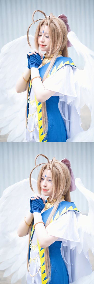 ayanami_00_'s tweet image. -💍🪽
“那么我在你的身边可以吗？
  和你建立契约也可以吗？”

-💍🪽
贝露丹蒂：@ayanami_00_
摄影：九妹（p1-2）老郑（p3-4）

-💍🪽
#cosplay #COMIDAY #CD26 #Belldandy #ベルダンディー #ahmygoddess #ああっ女神さまっ