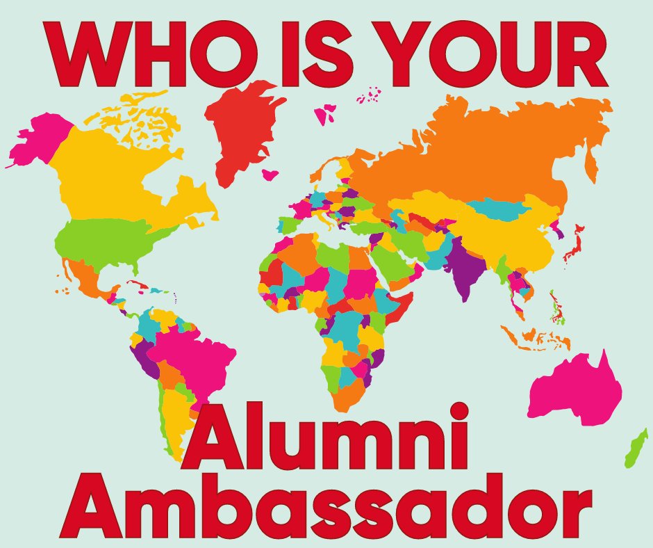 Do you know who your alumni ambassador is? Alumni ambassadors are alumni volunteers whose role is to facilitate an engaged community of alumni in their country & act as point of contact for potential students & alumni. Find&connect with your ambassador👉 tinyurl.com/upryjzfc