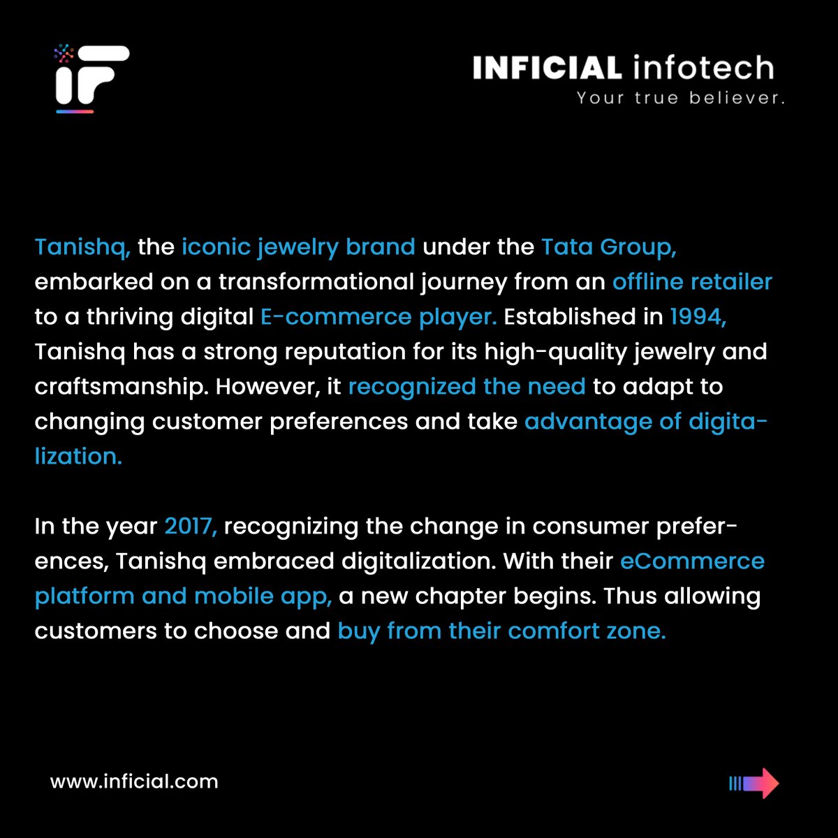 inficial's tweet photo. Tanishq Digital Journey: Learn how Tanishq earn billions with the power of e-commerce websites and application.
.
.
.
.
.
.
.
.
#ECommerceBoost #OnlineSuccess #shopify #shopifystore #ecommerce #shoppingonline #tata #tanishq #webdevelopment #digitalmarketing #technology #software https://t.co/F9q0ss6LjE