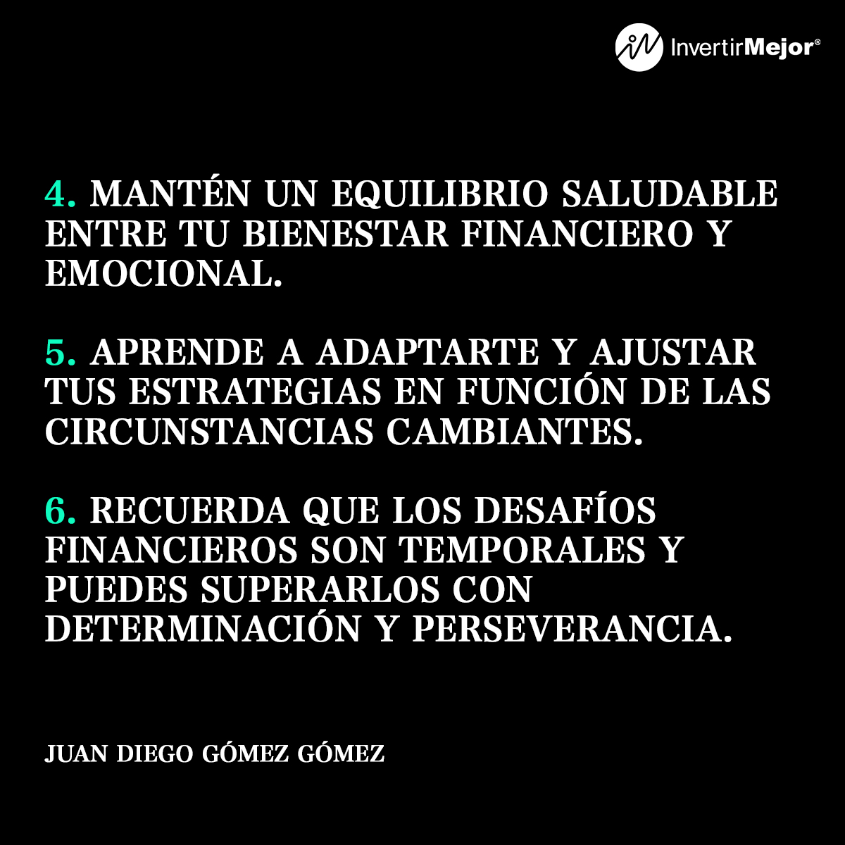 ¡Mantenerte positivo es la mejor opción!
Es hora de estar en #ModoHervir
🔥

#JuanDiegoGómez #InvertirMejor® #VidaPúrpura #LibertadFinanciera #EducaciónFinanciera #FinanzasInteligentes #FinanzasPersonales #MentalidadPositiva