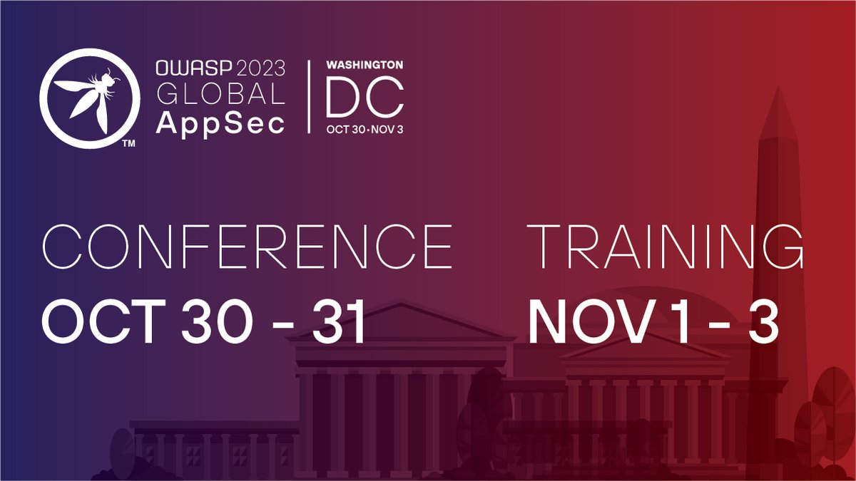 owasp's tweet photo. ExcitingNews Alert ❗😮
You don't have to miss out on OWASP Global AppSec training anymore! 🤗 #AppSec Training is now available on-site at #OWASP Global AppSec #DC 🇺🇸 or ONLINE just for you!😍 Check out this link to get the full scoop: https://t.co/AFydSFQohq #VirtualLearning https://t.co/DAFOLITPYv