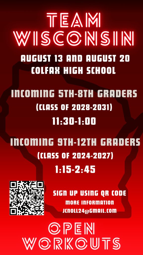 Another opportunity to get a great workout!!

Sunday, August 20th👏

#TeamWisconsinFamily 
#39YearsStrong 
#TraditionLivesHere