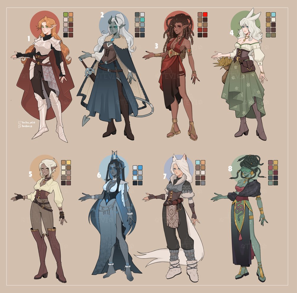 TeviTevi_art's tweet photo. 🌿Full body #adoptes auction!🌿

☀️Price (each): ☀️
💫sp1: $90 (character)
💫sp2: $160 (sp1+half body)
💖Reflist including lingerie image: +$30

❗️Payment only via boosty ❗️

💜Please, DM or comment to claim!💜

💗Like + Retweet = Thank you very much!!🥰💗

#adoptauction  #DnD https://t.co/oUPZGo4Zjb