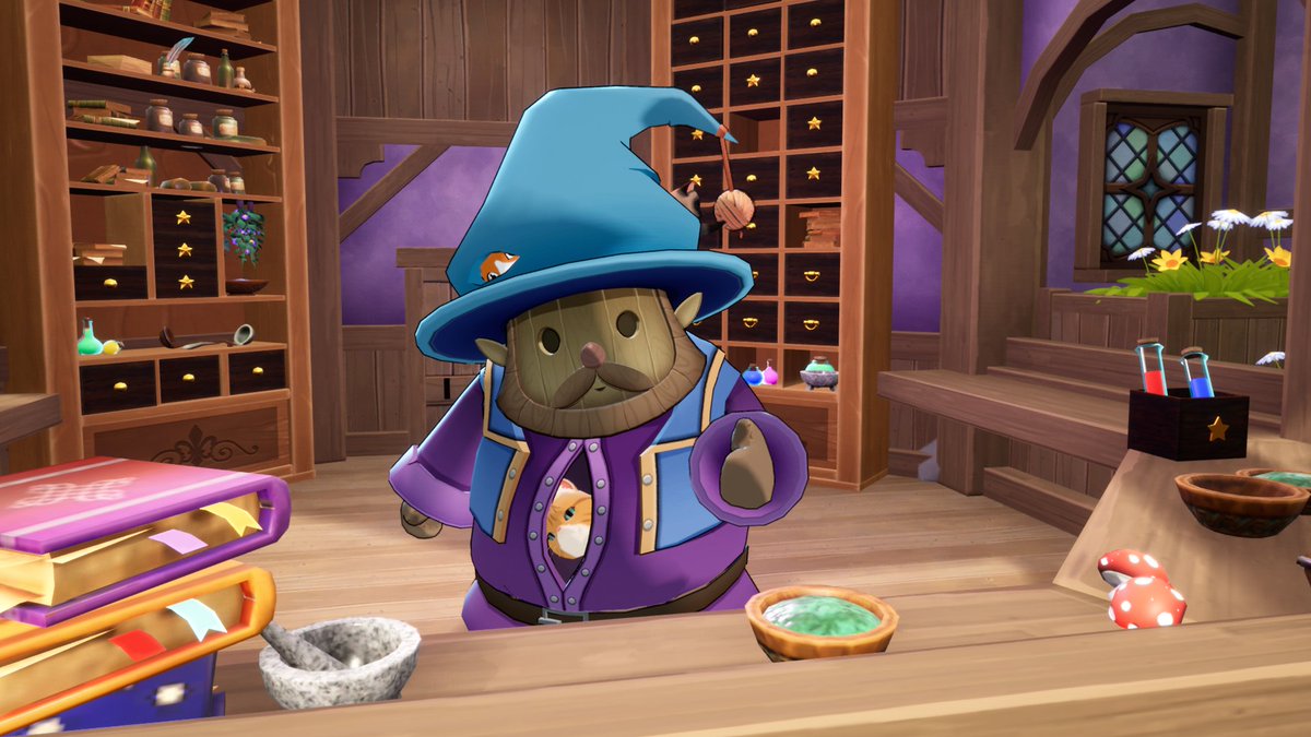 Presenting... the quirky and unmistakably human Apothecary shopkeeper!👀🐈 #screenshotsaturday ✨#UnrealEngine5 ✨ #indiegames