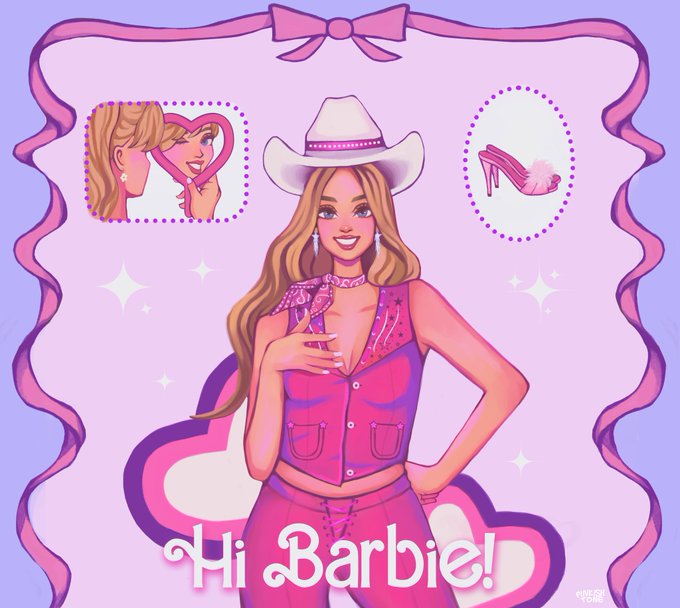 this barbie is ready to party! 💝 #BarbieMovie #Barbie 