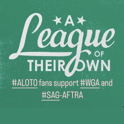 #NewProfilePic  Hey @PrimeVideo @AmazonStudios #ALeagueOfTheirOwn fans are not buying your bullshit narrative. We stand in solidarity with #WritersGuildStrike and #SAGAFTRAstrike 

#SaveALOTO 

If anyone else wants to use this for their pfp, feel free.