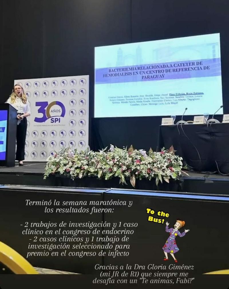 Capísima total la 👩🏻‍⚕️Dra. Fabi Fiore! Me encanta que nos involucremos cada vez más en la investigación en salud🩺💉💊
#congresopyoinfecto2023