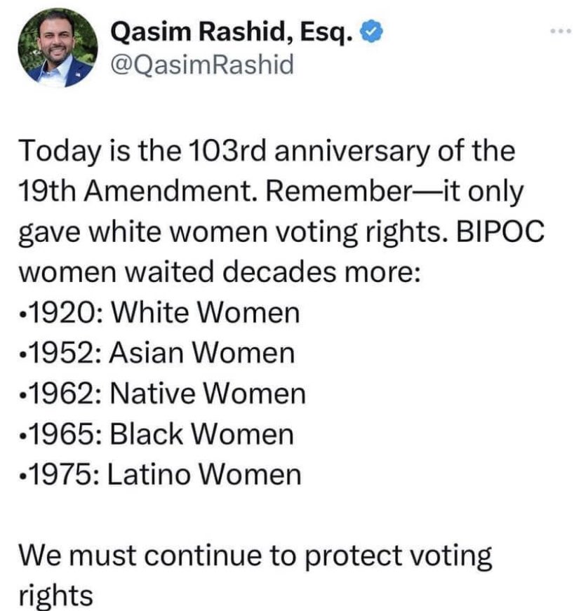 Susan B. Anthony and Elizabeth Canton never fought for anyone but white women.