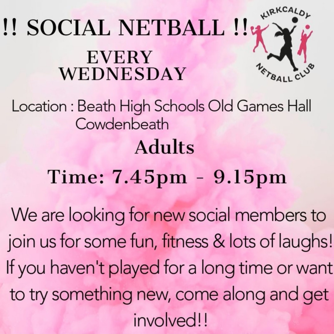 Kdynetballclub's tweet photo. !! MIXED SOCIAL NETBALL !! 

💖We are looking for NEW social members to join our amazing club!!💖

😁If you come along to one of our social netball sessions you are guaranteed to get FUN, FITNESS &amp; LOTS OF LAUGHS https://t.co/SxxQzILzC7