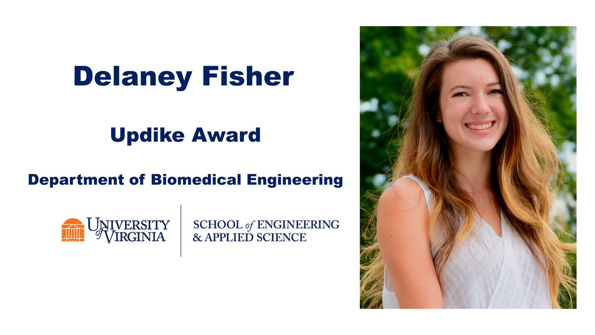 Price Lab @ University of Virginia (@pricelabuvabme) on Twitter photo Incredibly proud of Delaney Fisher, who received the <a href="/UVABME/">Virginia BME</a> Department's Updike Award yesterday. The award recognizes excellence in research and teaching, but emphasizes service. Delaney has been a force in DEI & leading <a href="/uva_gbmes/">Graduate Biomedical Engineering Society at UVa</a> in her time <a href="/UVA/">UVA</a> . <a href="/UVAEngineers/">UVA Engineering</a> Incredibly proud of Delaney Fisher, who received the <a href="/UVABME/">Virginia BME</a> Department's Updike Award yesterday. The award recognizes excellence in research and teaching, but emphasizes service. Delaney has been a force in DEI & leading <a href="/uva_gbmes/">Graduate Biomedical Engineering Society at UVa</a> in her time <a href="/UVA/">UVA</a> . <a href="/UVAEngineers/">UVA Engineering</a>
