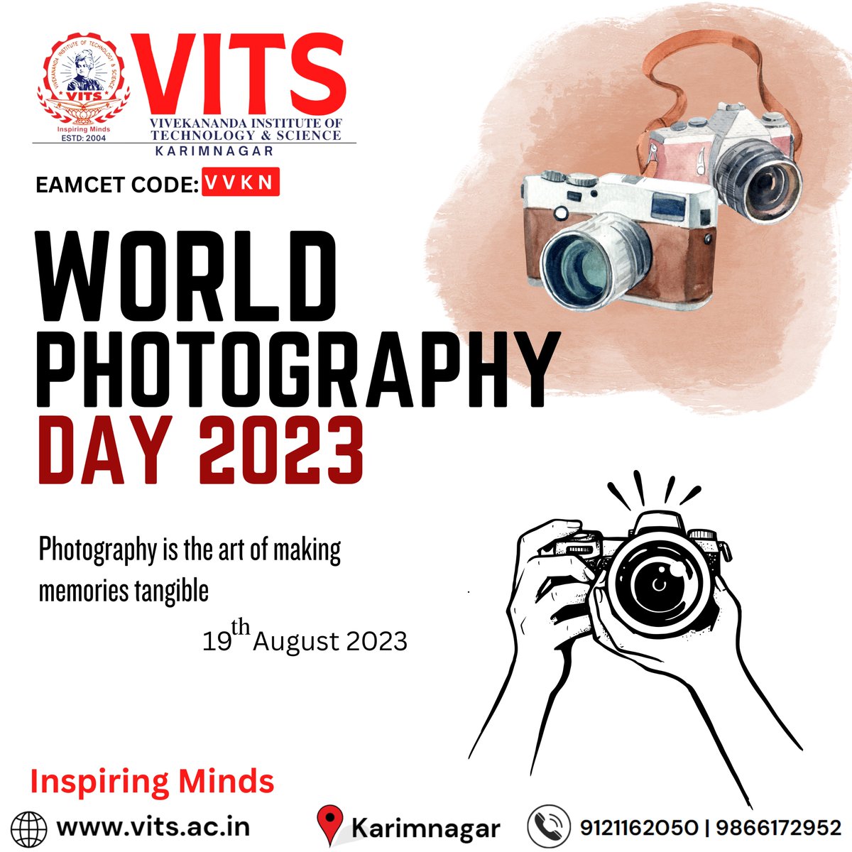 CodeVvkn's tweet image. #VITS #WorldPhotographyDay #Photographyday #19Aug2023 #photocaptures #memories #vitskarimnagar #EducationalInstitutions
#admissionsopen #admissionnews #admissions #admission23 #admission2023 #college #Vivekanandainstitute #BestEngineeringcollege #karimnagar #Engineeringcollege