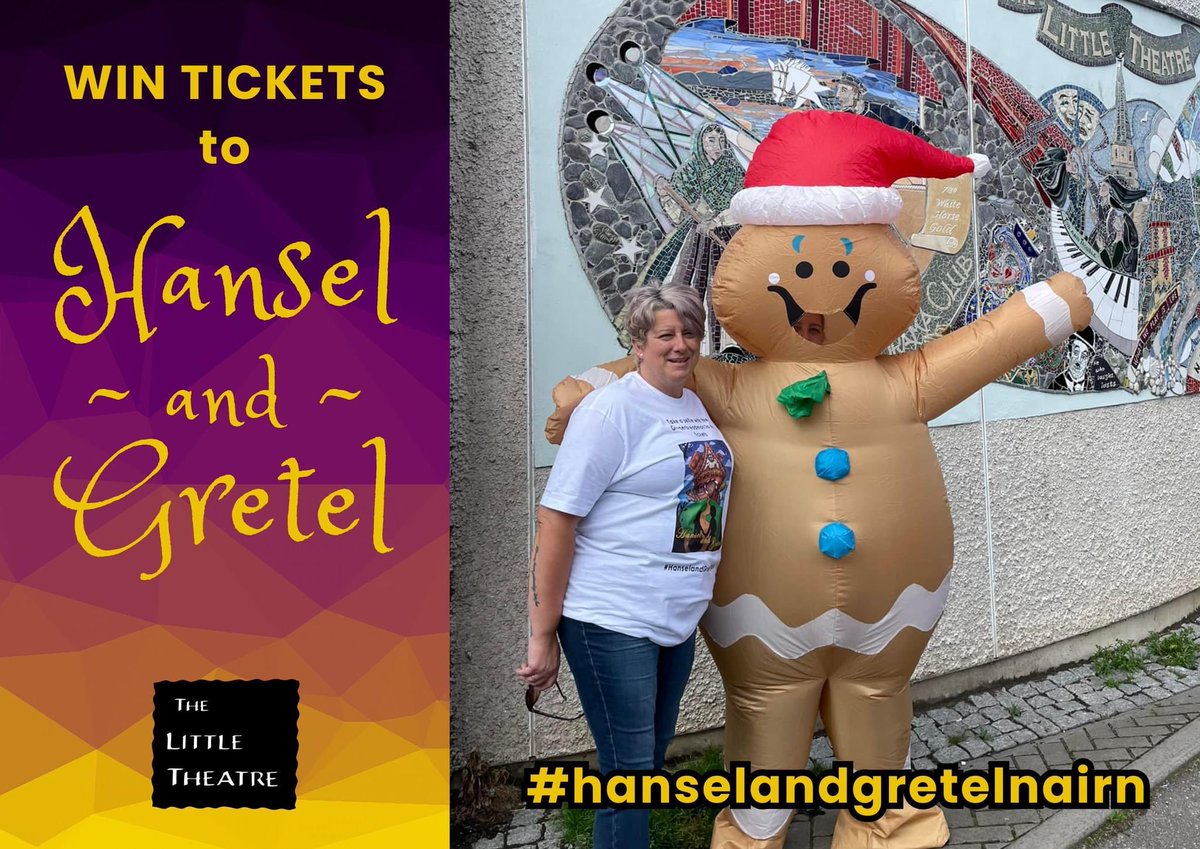 It's almost panto season again... 

Come find our #christmaspanto gingerbread man at the @visitnairn games today and post it on your socials with the hashtag #hanselandgretelnairn to win a pair of tickets to a performance of your choice!