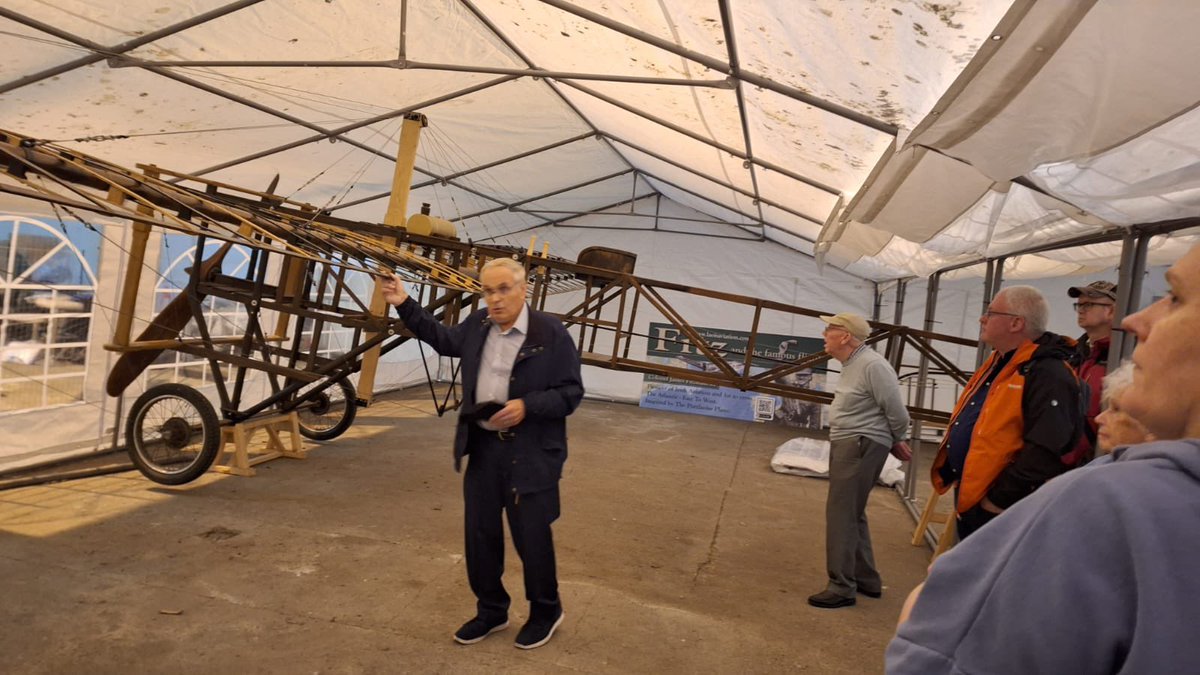 FitzFamous's tweet photo. On a visit to the Portlaoise Flyer, the first plane built&amp;flown in the Republic of Ireland, for NHW2023, were Irene Kavanagh, Dublin, Martin Scally (Westmeath), Michael Parsons (Guide), Julie Scully, Brian O’Rourke (Dublin), David Fitzgerald, Claudine Leonard ,  Teddy Fennelly https://t.co/NSFXpLVu3M